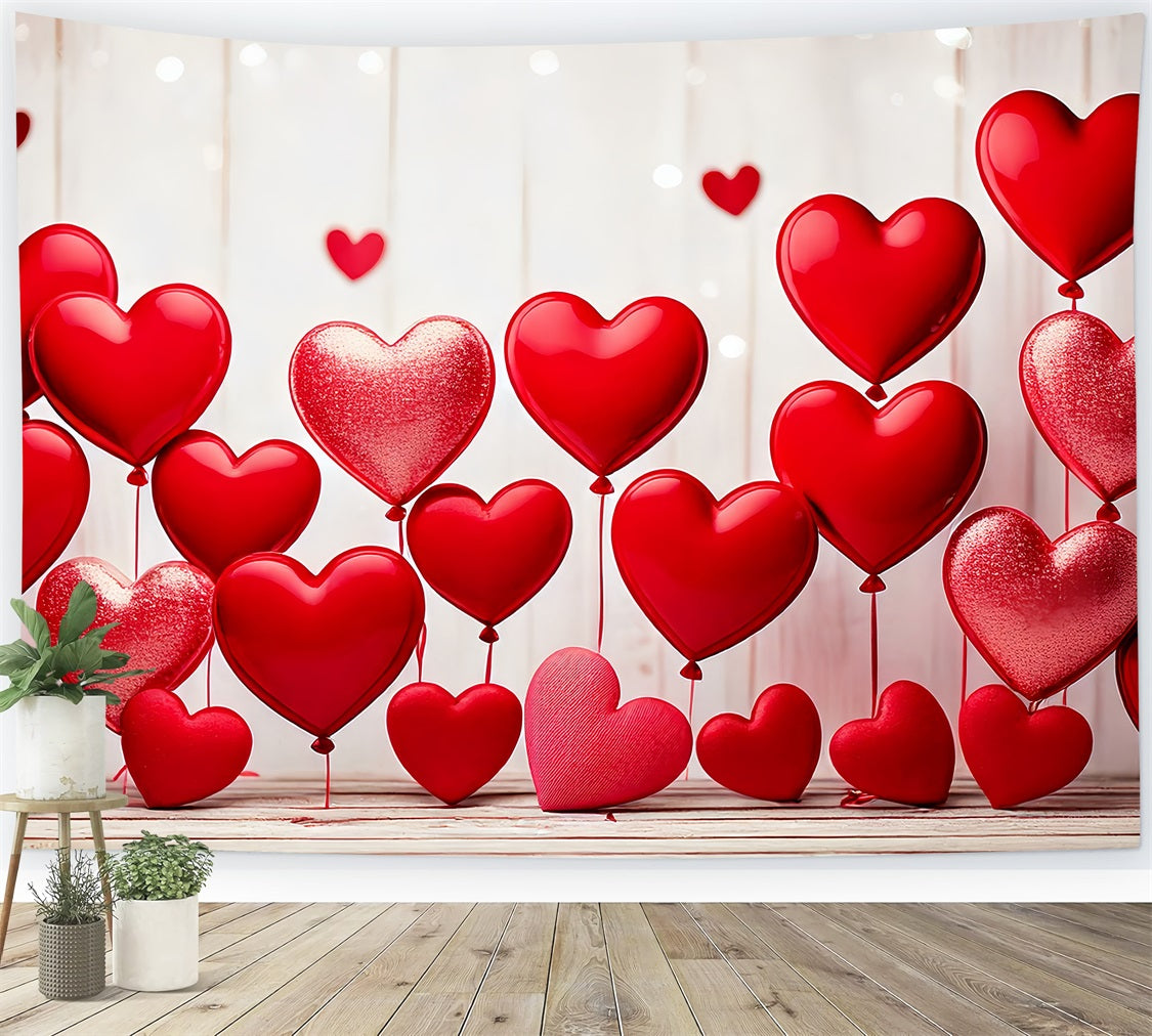Valentinstag Backdrop Fotografie Rotes Herz Ballon Display Backdrop BRP1-105