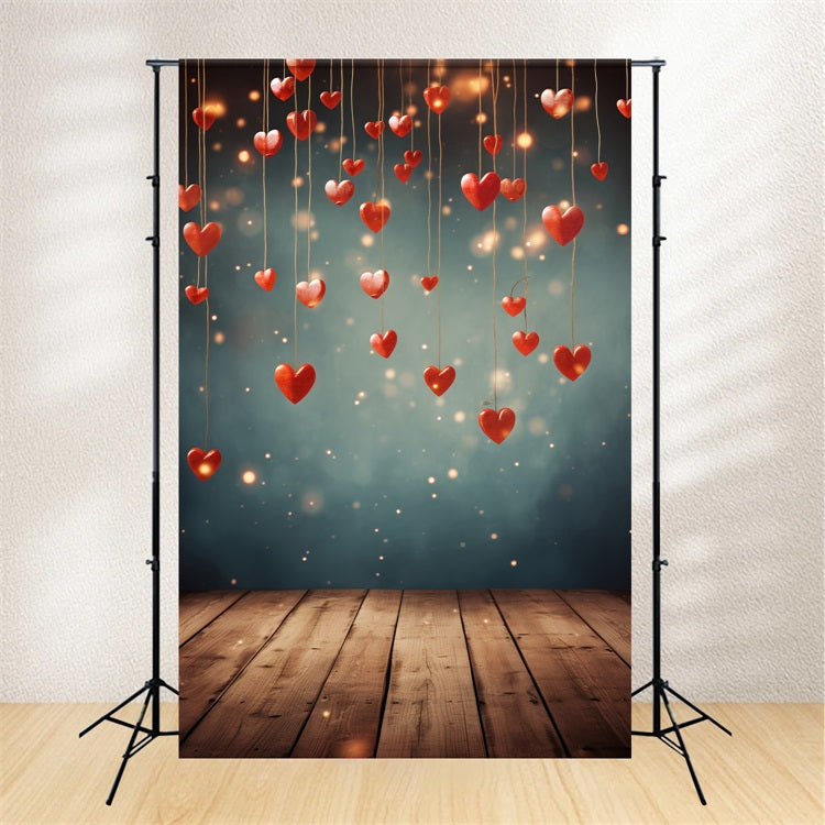 Valentine's Day Backdrop Glowing Heart String Festliche Kulisse BRP1-107