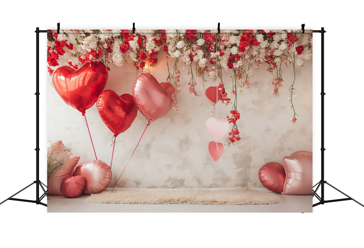 Valentinstag Fotokulisse Herz Ballon Blumenkulisse BRP1-109