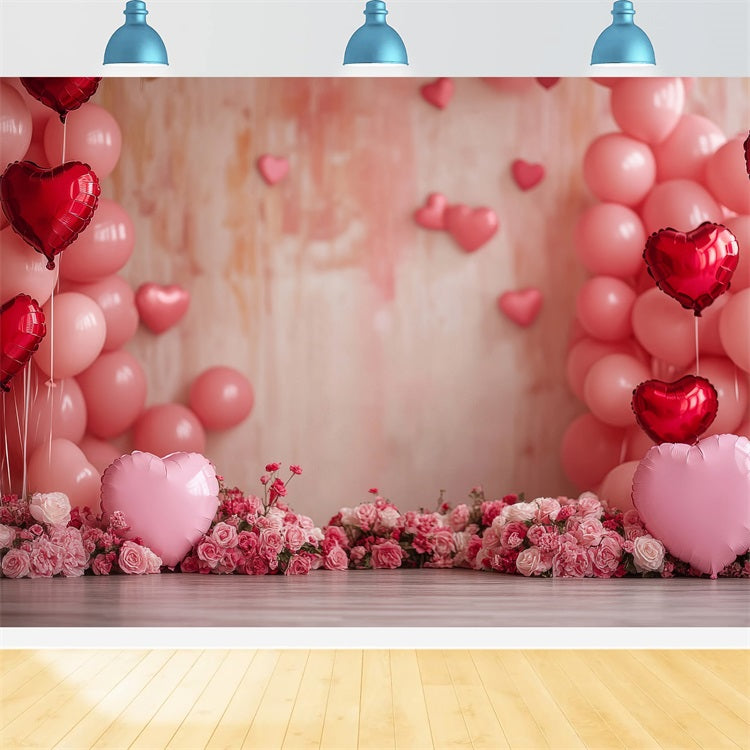 Valentinstag Backdrop Fotografie Blush Pink Ballons Rose Backdrop BRP1-116