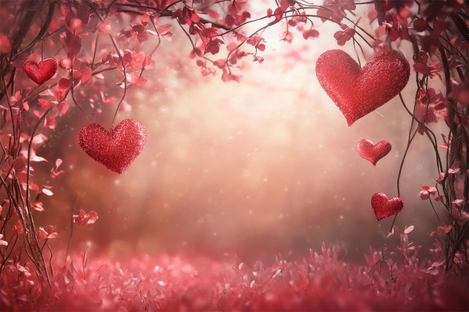 Valentinstag Backdrop Fotografie Herz funkelt verträumt Hintergrund BRP1-118