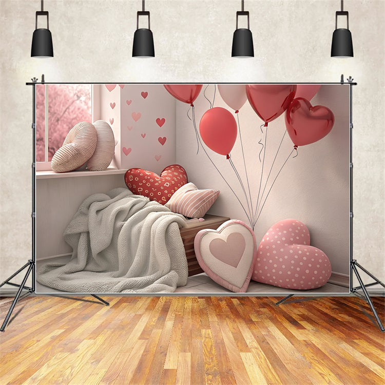 Valentine Backdrop Romantisches Herz Dekor Schlafzimmer Backdrop BRP1-123
