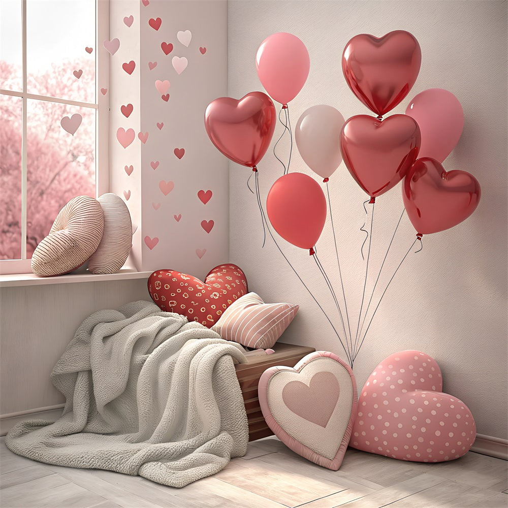 Valentine Backdrop Romantisches Herz Dekor Schlafzimmer Backdrop BRP1-123