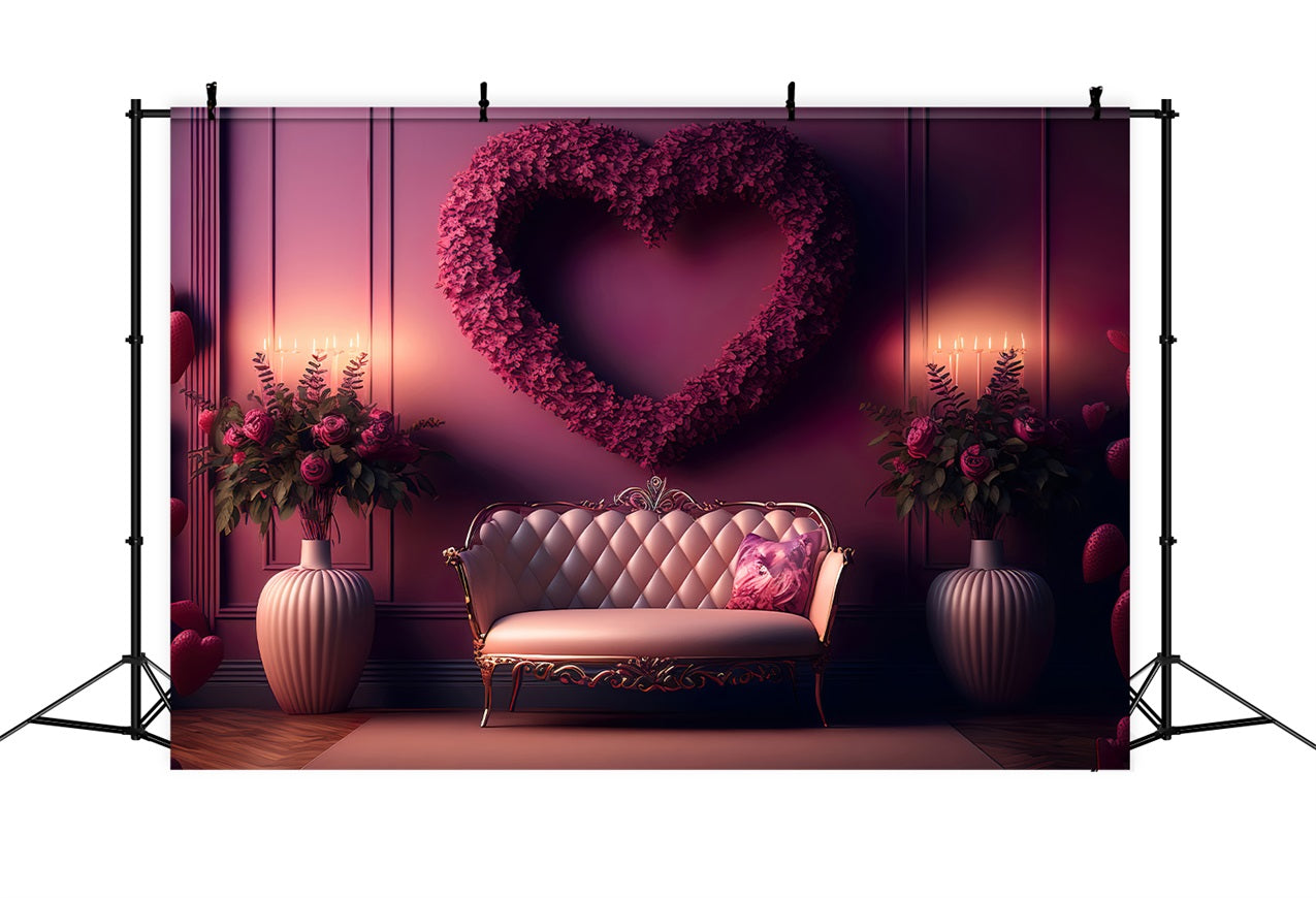 Valentinstag Backdrop Blumen Vase Sofa Einstellung Backdrop BRP1-124