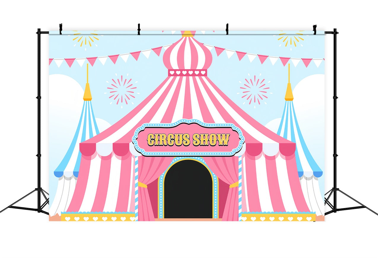 Zirkus Backdrops Rosa Märchenzelt Karneval Backdrop BRP1-168
