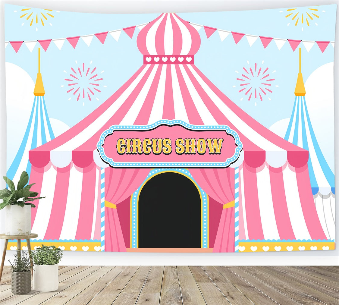 Zirkus Backdrops Rosa Märchenzelt Karneval Backdrop BRP1-168
