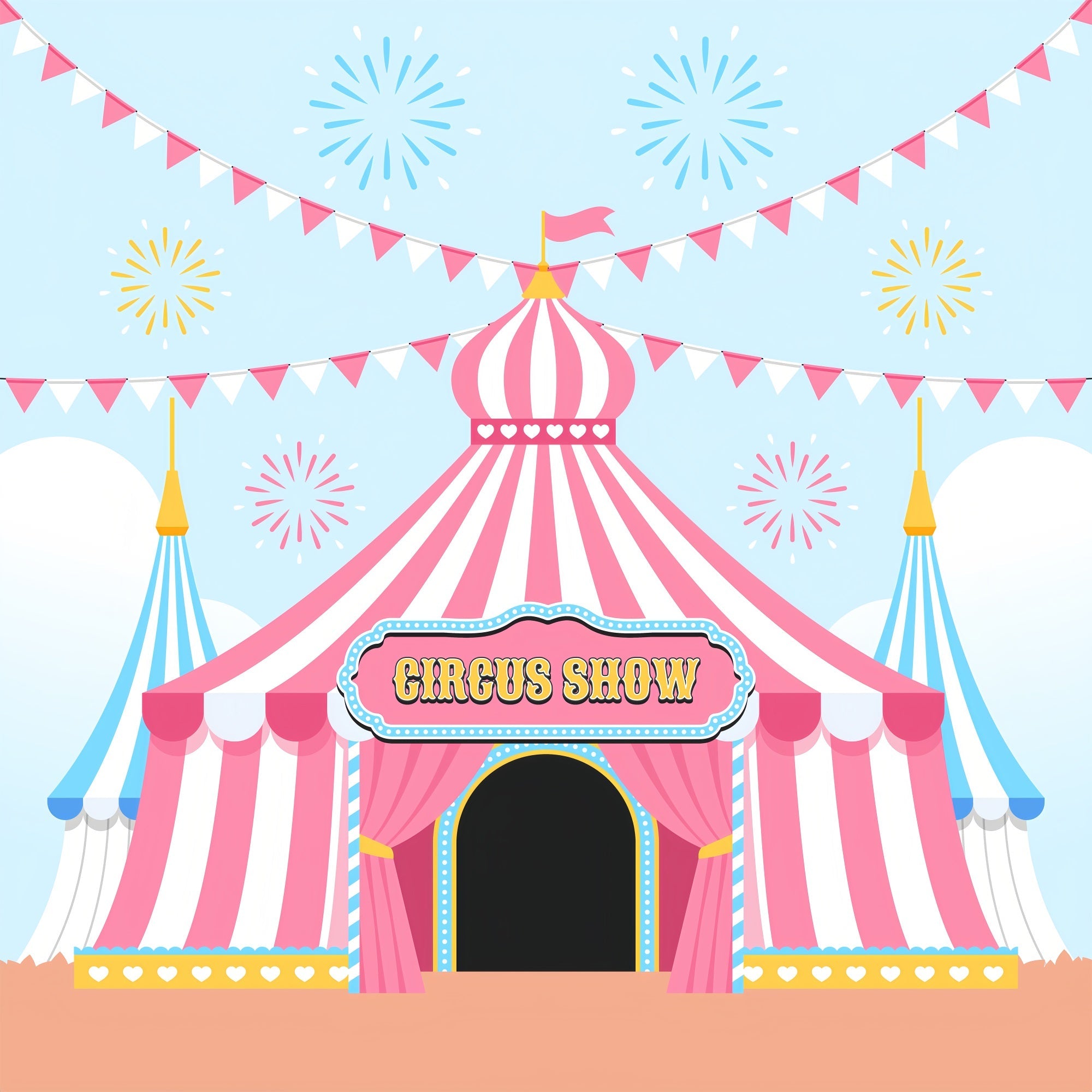 Zirkus Backdrops Rosa Märchenzelt Karneval Backdrop BRP1-168