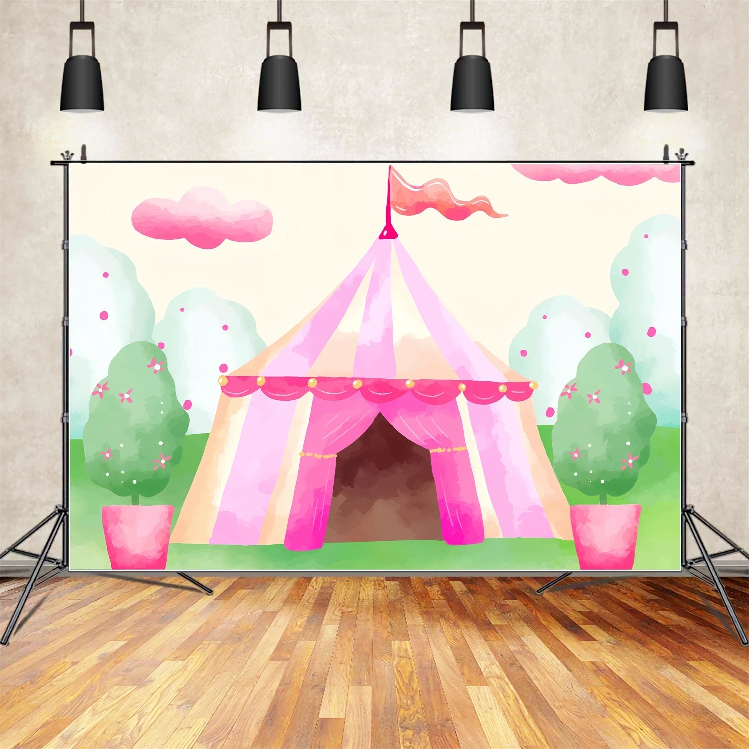 Zirkus Fotografie Backdrop Regenbogen Traum Messe Zelt Backdrop BRP1-169