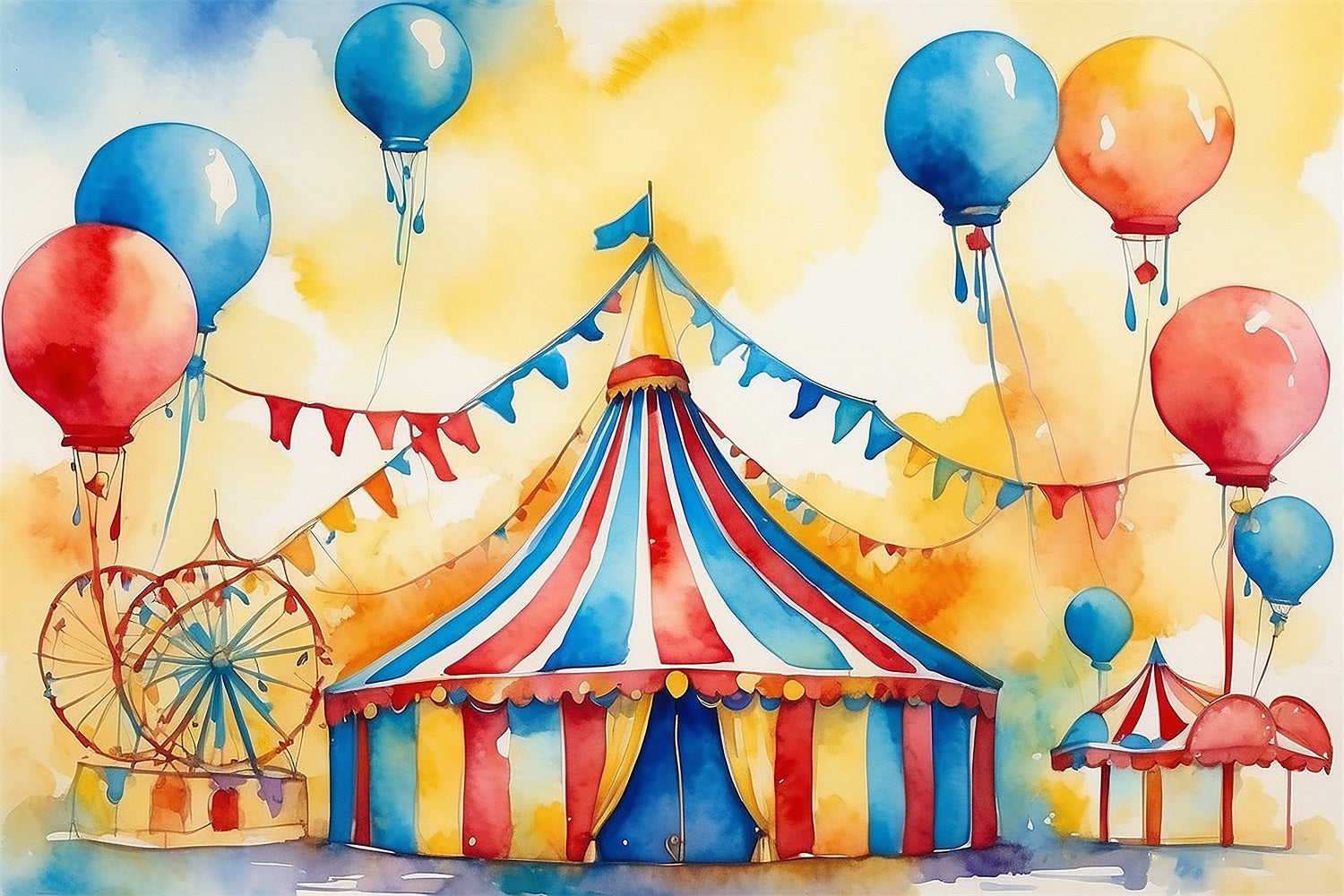 Zirkuszelt Backdrop Karneval Wimpel Dekorationen Backdrop BRP1-170