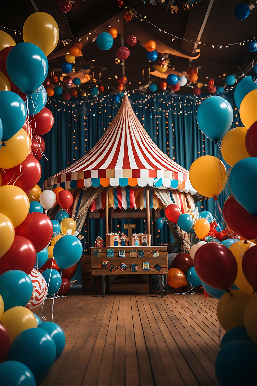Hintergrund Zirkus Lebendiger Ballon Karnevalszelt Hintergrund BRP1-177
