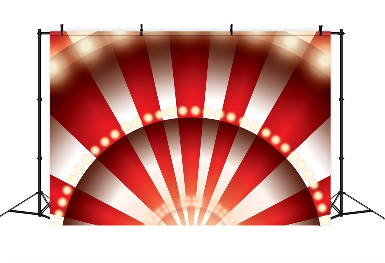 Karneval Thema Backdrop Zirkus Licht glühen rot gestreift Backdrop BRP1-197