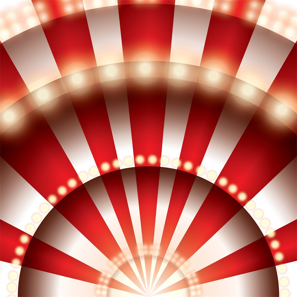 Karneval Thema Backdrop Zirkus Licht glühen rot gestreift Backdrop BRP1-197