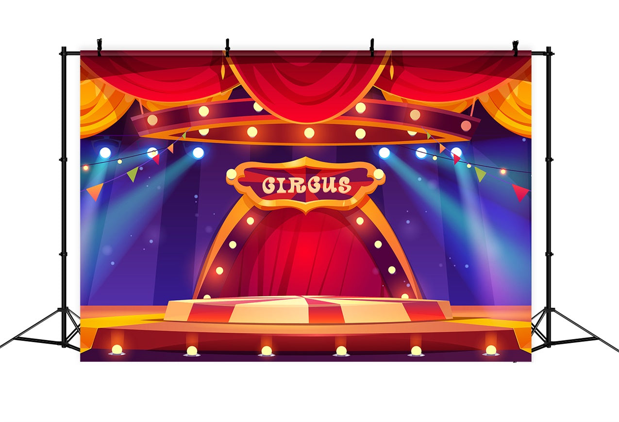 Zirkus Karneval Backdrop Theme Bunte Spotlight Backdrop BRP1-199