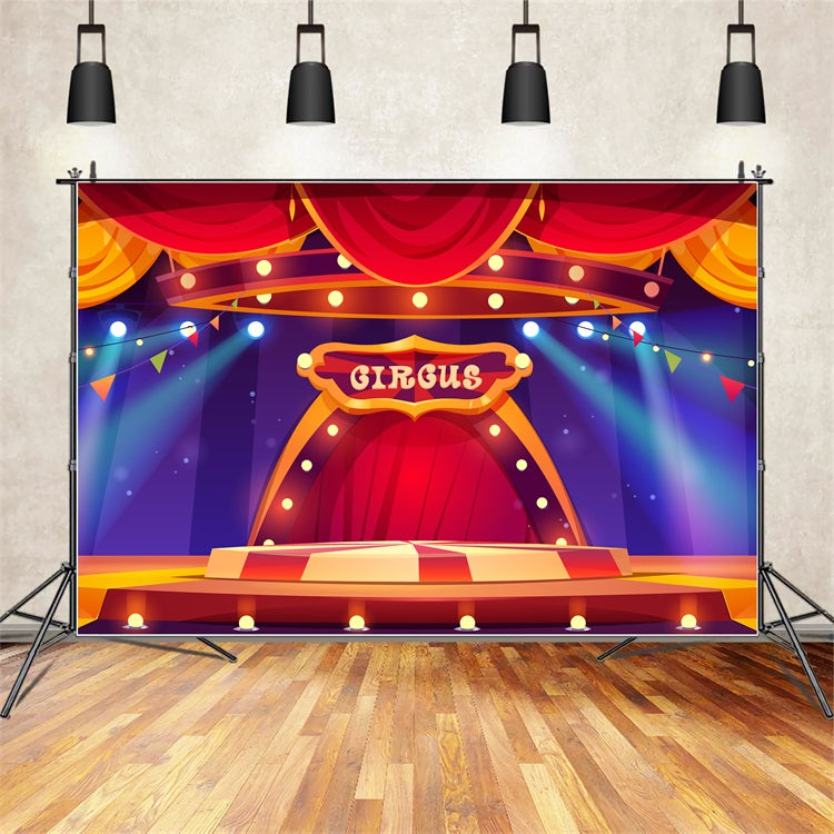 Zirkus Karneval Backdrop Theme Bunte Spotlight Backdrop BRP1-199