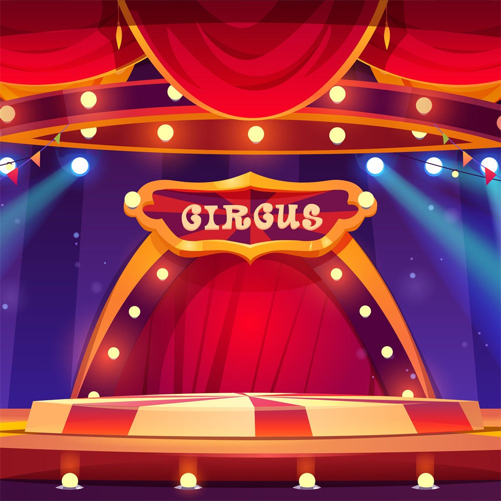 Zirkus Karneval Backdrop Theme Bunte Spotlight Backdrop BRP1-199