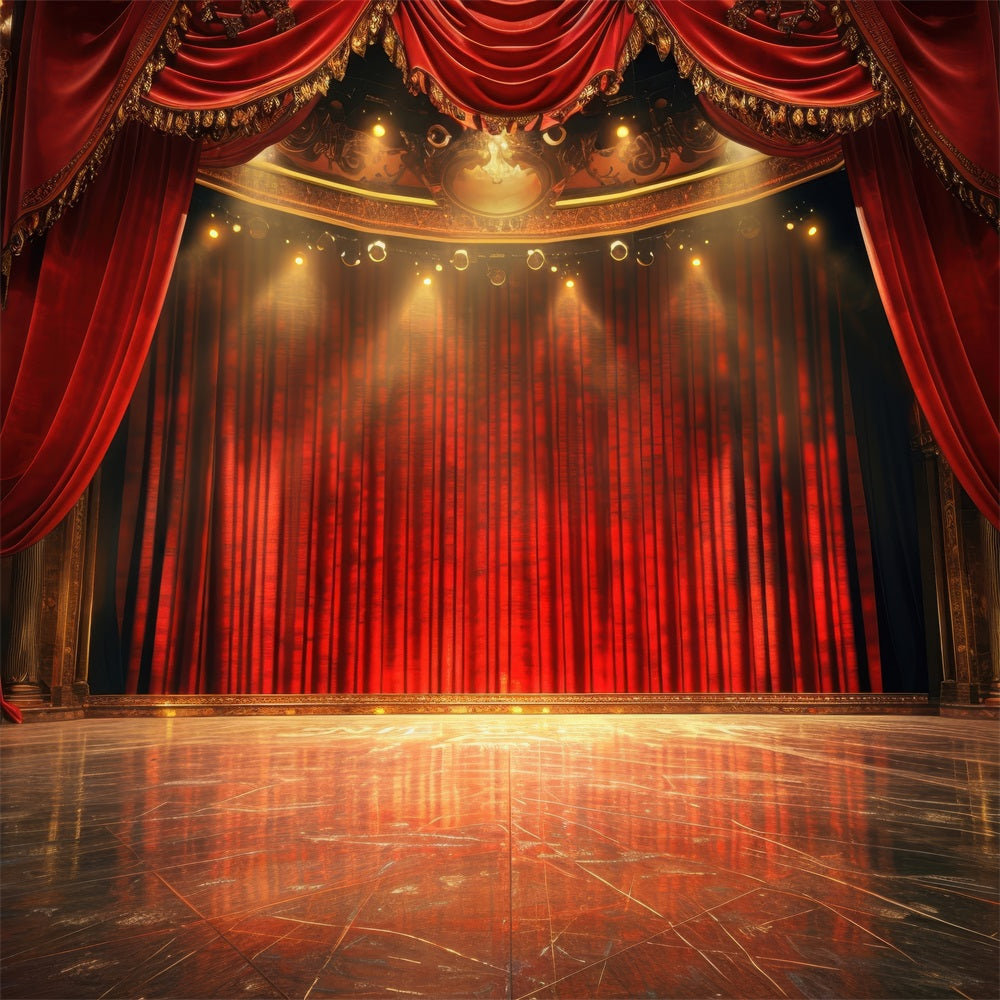 Karneval Party Backdrop Royal Red Curtain Stage Backdrop BRP1-200