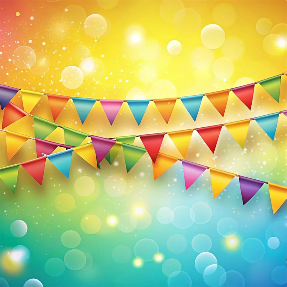 Karneval Backdrop Regenbogen Wimpel Girlande Festival Backdrop BRP1-203