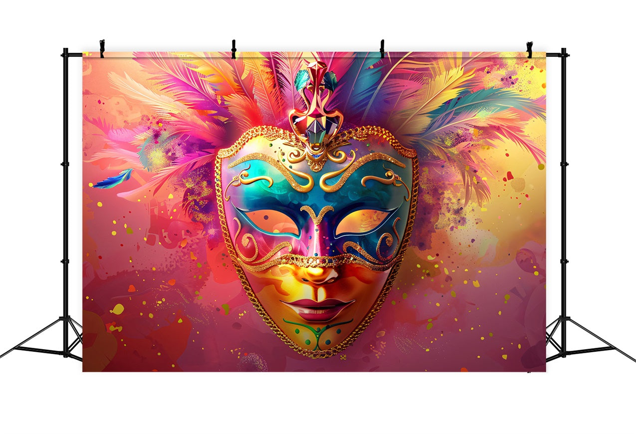 Karneval Party Backdrops Gefiederte Maske Festival Party Backdrop BRP1-207