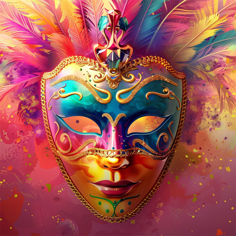 Karneval Party Backdrops Gefiederte Maske Festival Party Backdrop BRP1-207