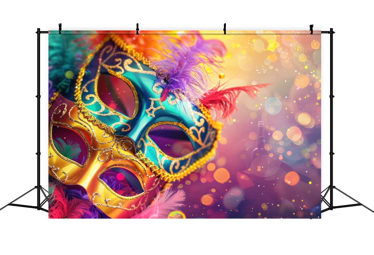 Karneval Backdrop Multicolor Mardi Gras Glitter Maske Backdrop BRP1-208