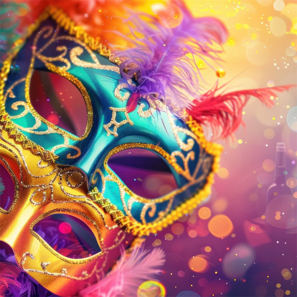 Karneval Backdrop Multicolor Mardi Gras Glitter Maske Backdrop BRP1-208