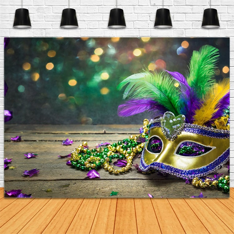 Karneval Thematischer Hintergrund Lebendige Mardi Gras Maske Party Hintergrund BRP1-209