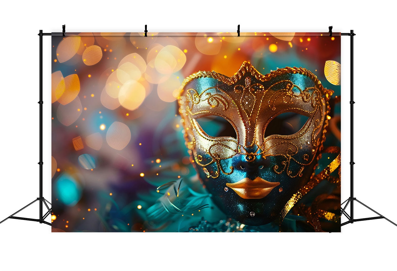 Karneval Thematische Backdrops Atemberaubende Maske Kunstvolle Federn Backdrop BRP1-210