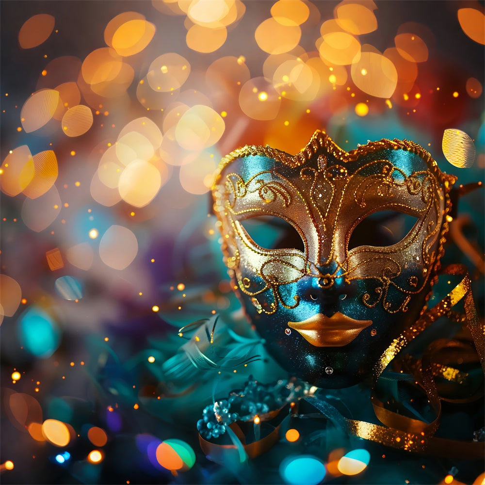 Karneval Thematische Backdrops Atemberaubende Maske Kunstvolle Federn Backdrop BRP1-210