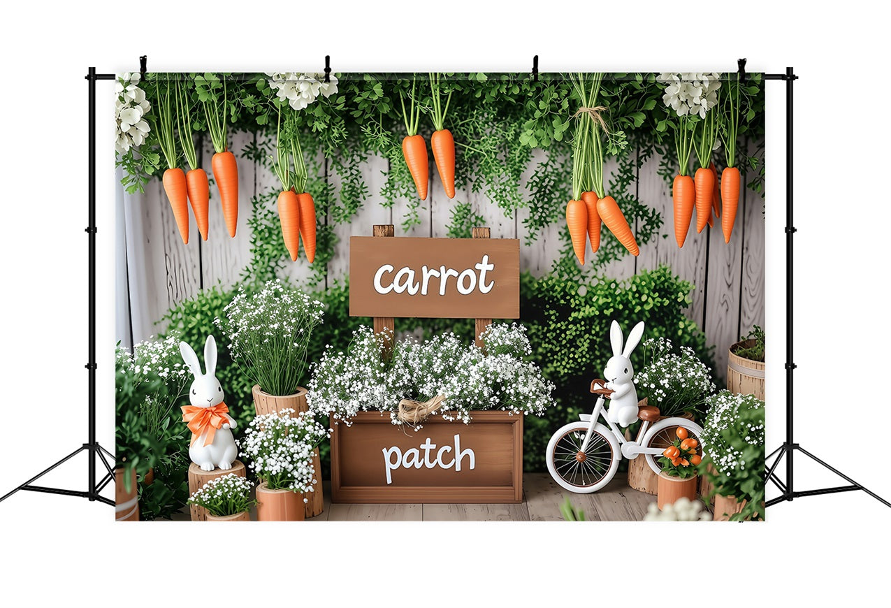 Ostern Backdrops Fotos Karotte Patch Greenery Einstellung Backdrop BRP1-215
