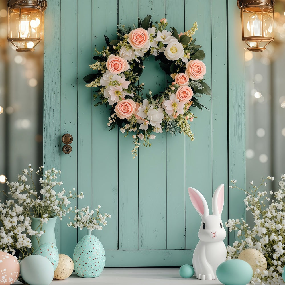 Ostern Backdrops Fotografie Kranz Hasen Ei Frühlingszeit Backdrop BRP1-220