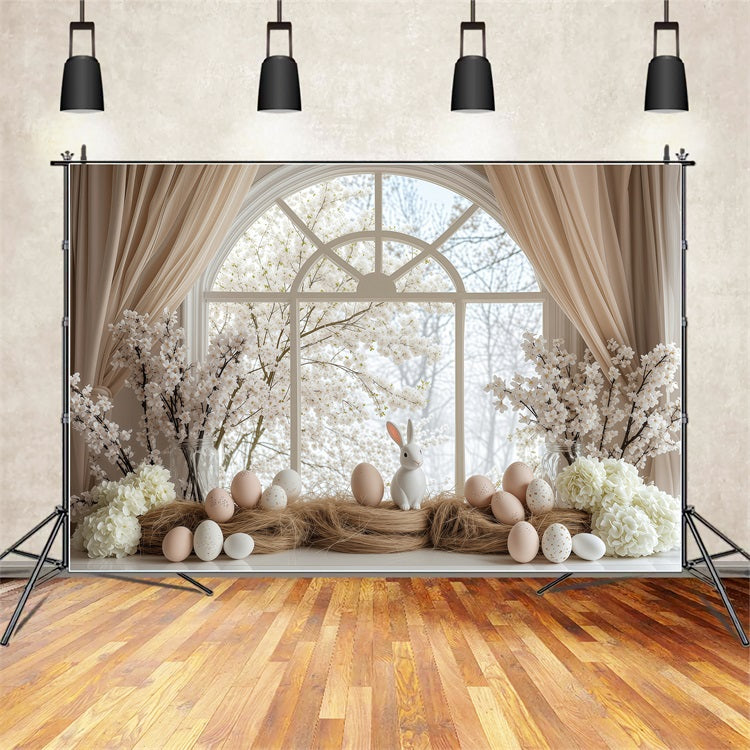 Ostern Backdrops Fotografie verträumt Frühling Fenster Hase Backdrop BRP1-222