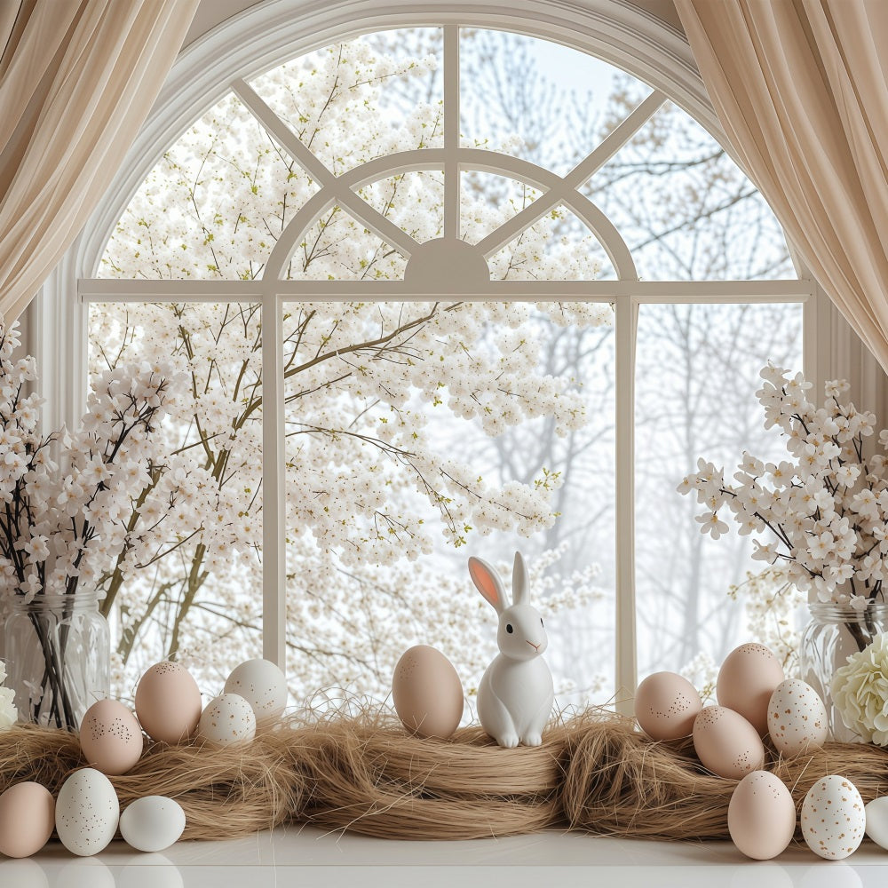 Ostern Backdrops Fotografie verträumt Frühling Fenster Hase Backdrop BRP1-222