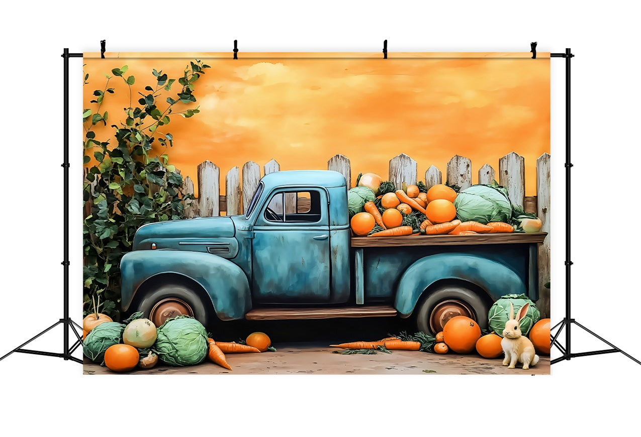 Ostern Fotografie Backdrop Karotte Kohl Hase LKW Hintergrund BRP1-256