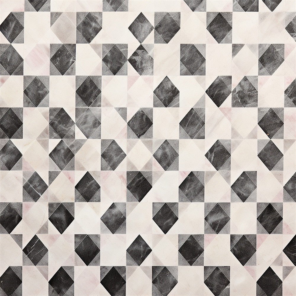 Backdrop Boden Abstrakt Geometrisch Schwarz Weiß Boden Backdrop BRP1-32