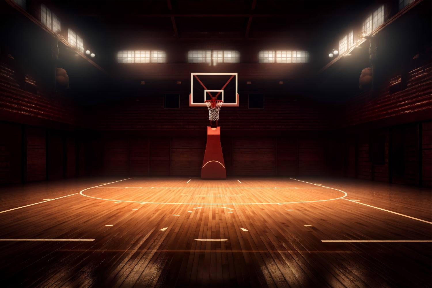 Basketball Fotohintergrund Klassischer Innenplatz Hintergrund BRP1-323