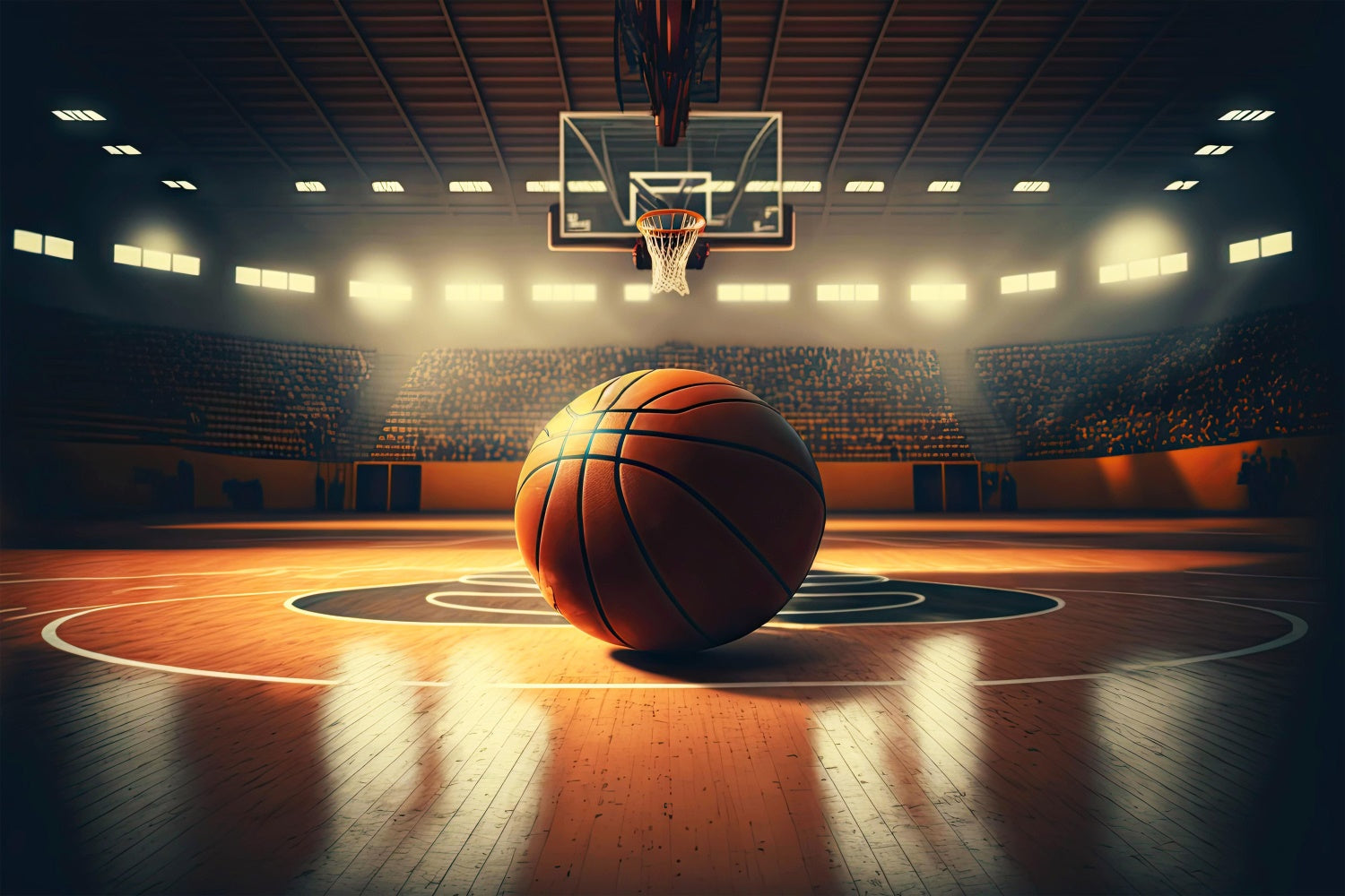 Basketball Fotokulisse Spotlight Warm Court Kulisse BRP1-326