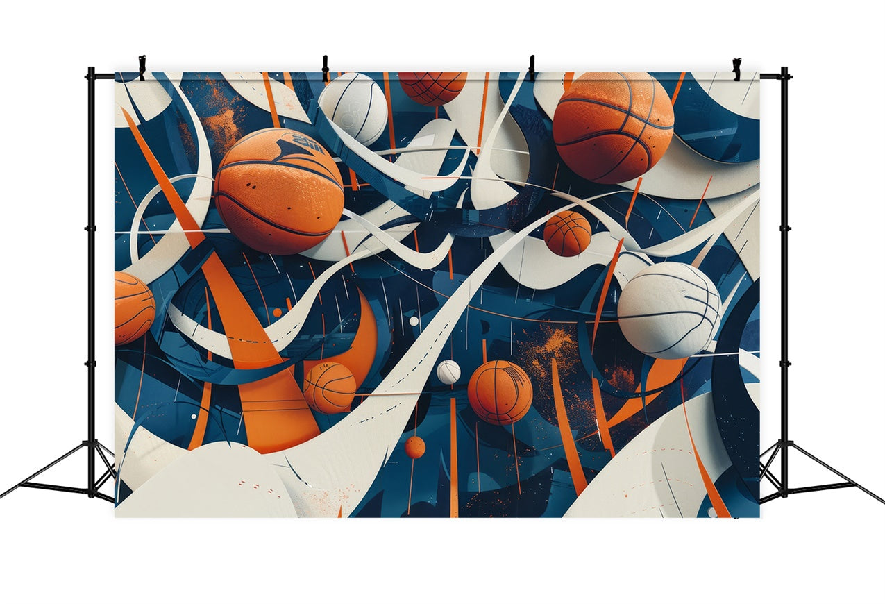 Basketball Fotohintergrund Energetischer Moderner Kunsthintergrund BRP1-330