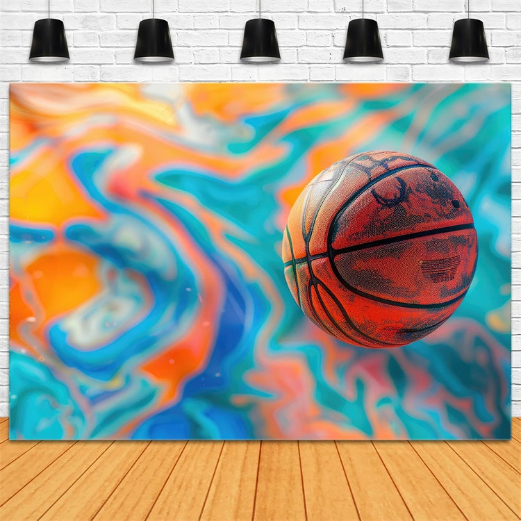 Basketball Thema Hintergrund Modern Abstrakt Wirbel Hintergrund BRP1-331