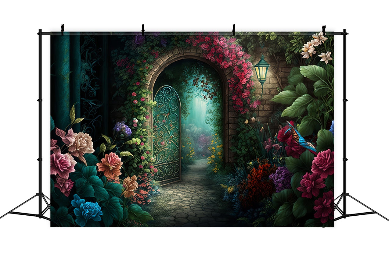 Blumen-Hintergrundbilder für Fotografie Secret Garden Archway Backdrop BRP1-335