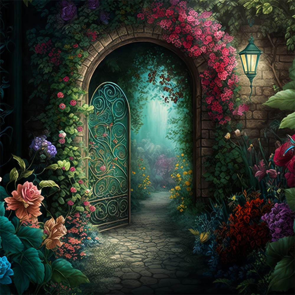 Blumen-Hintergrundbilder für Fotografie Secret Garden Archway Backdrop BRP1-335