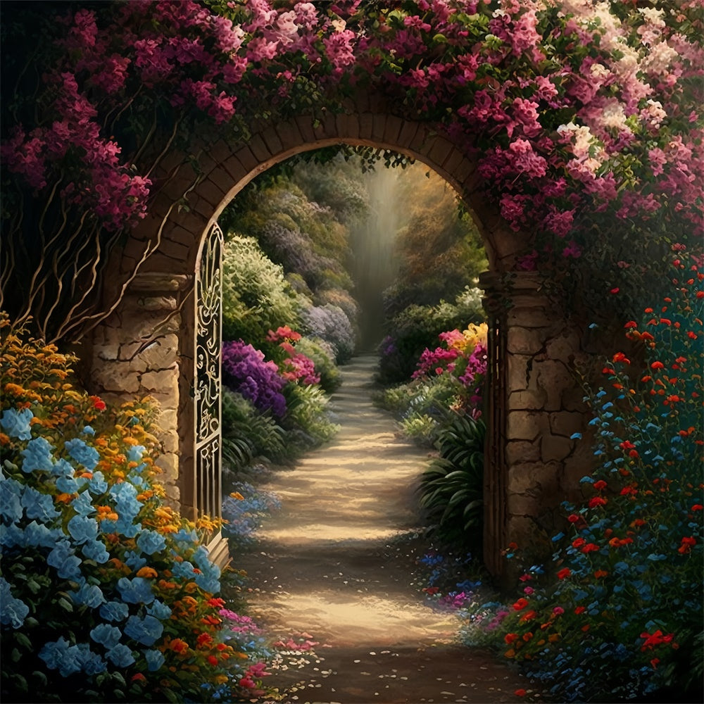 Floral Fotografie Backdrops Secret Garden Pathway Backdrop BRP1-339