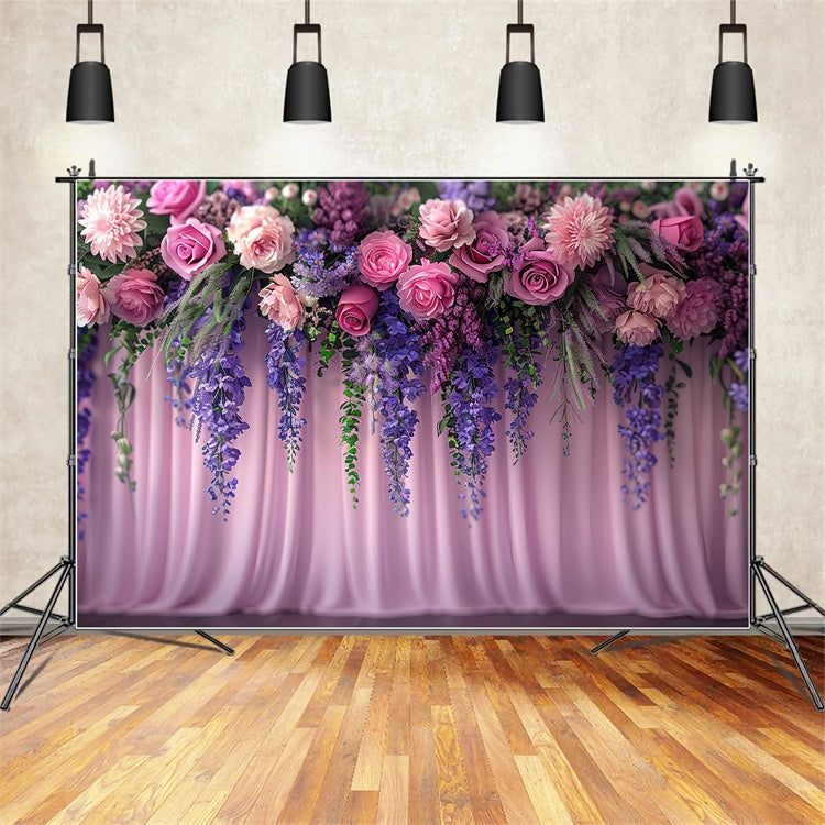 Blume Fotohintergrund Lavendel Traum Rose Bouquet Hintergrund BRP1-369