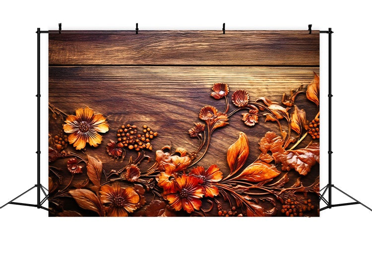 Flower Backdrops für Fotografie Vintage geschnitzt hölzerne Hintergrund BRP1-383