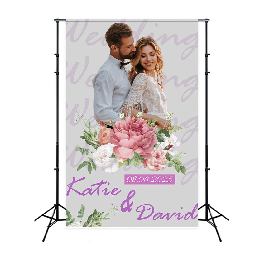 Hochzeit Backdrop Custom Floral Celebration Pfirsich Rosen Backdrop BRP1-401