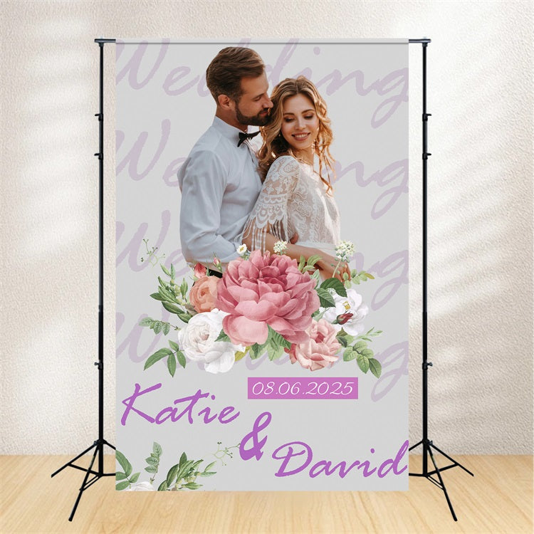 Hochzeit Backdrop Custom Floral Celebration Pfirsich Rosen Backdrop BRP1-401