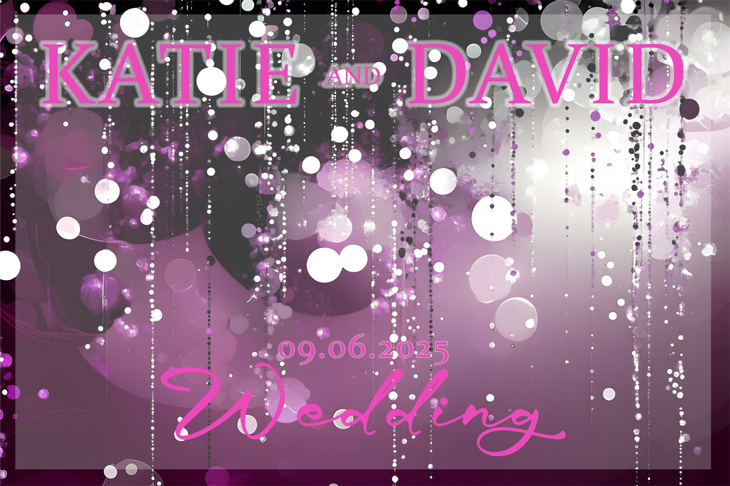 Personalisierte Hochzeit Foto-Hintergrundbilder Glitzernde lila Sparkle Hintergrund BRP1-423