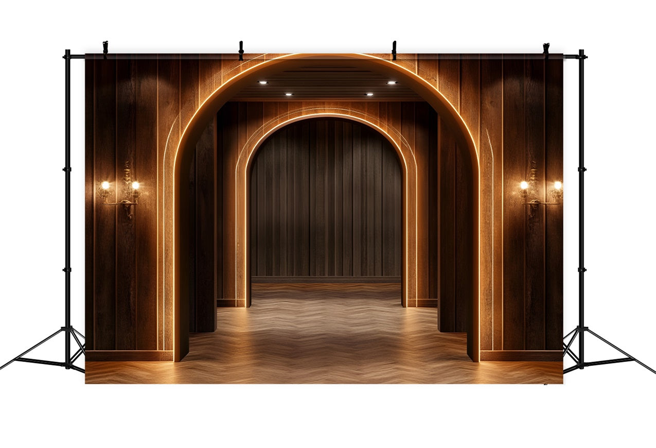 Boudoir Fotohintergrund Ideen Holzgetäfelter Bogen Hintergrund BRP1-444