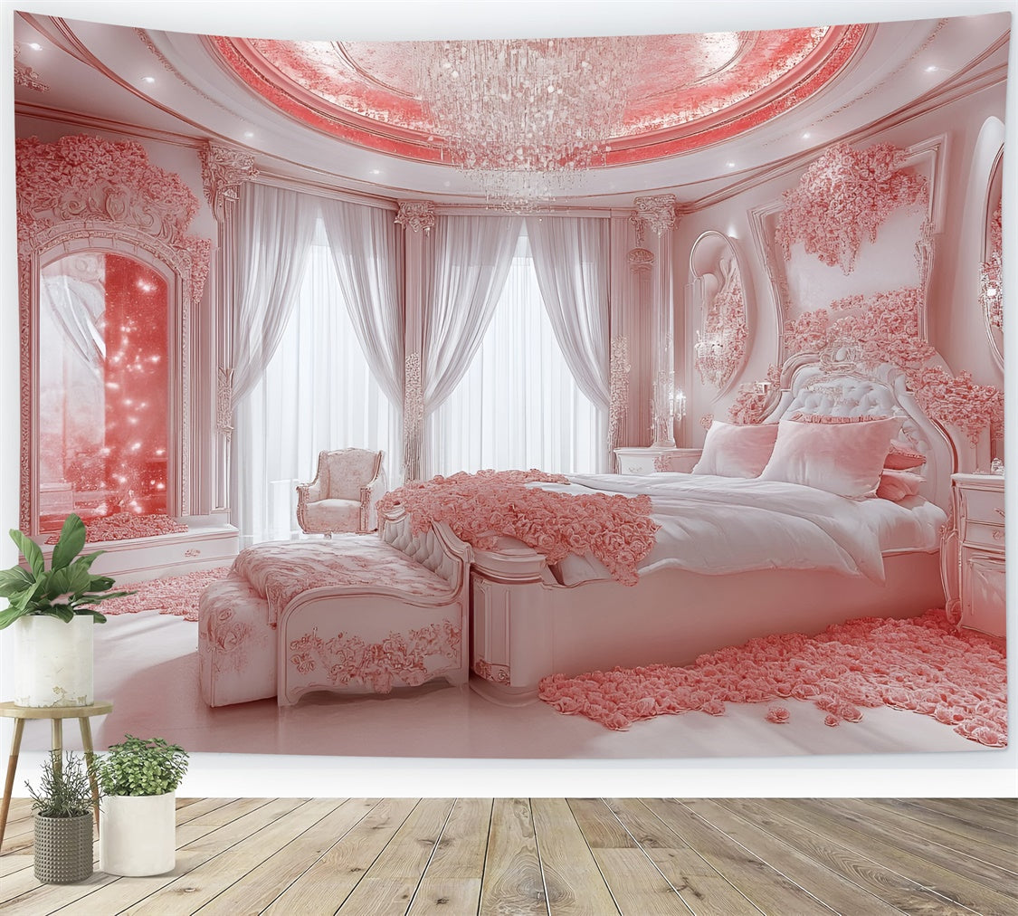 Boudoir Fotografie Backdrops Rosa Kristall Beleuchtung Schlafzimmer Hintergrund BRP1-477
