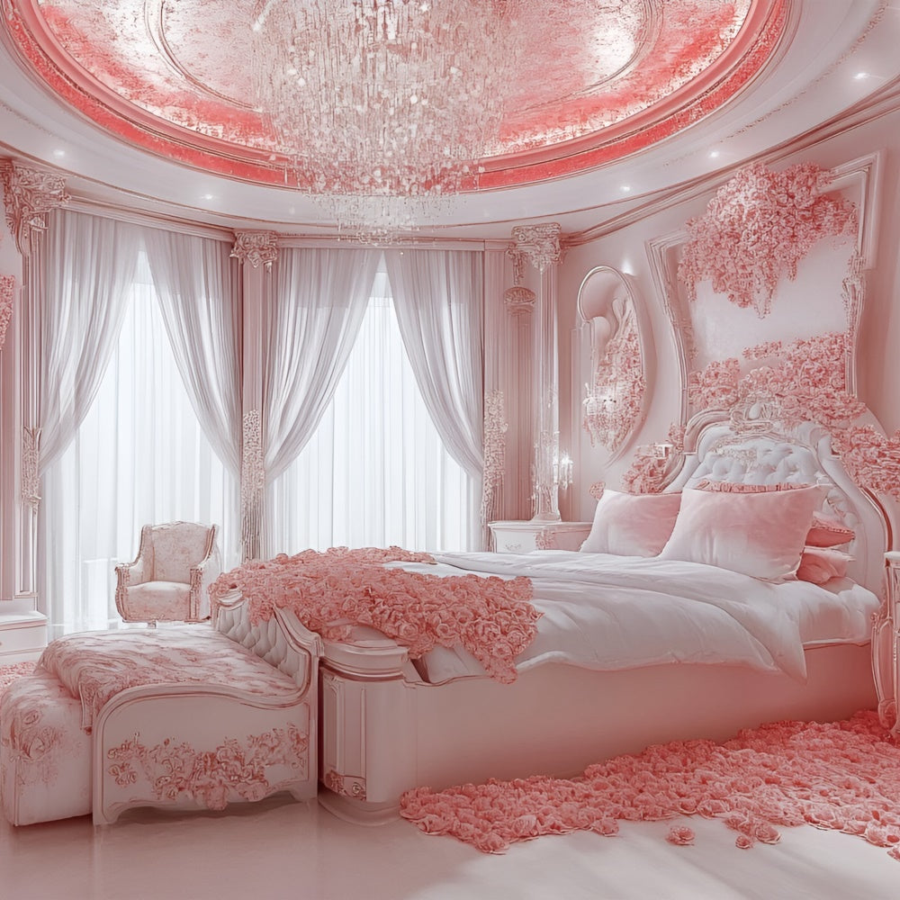 Boudoir Fotografie Backdrops Rosa Kristall Beleuchtung Schlafzimmer Hintergrund BRP1-477