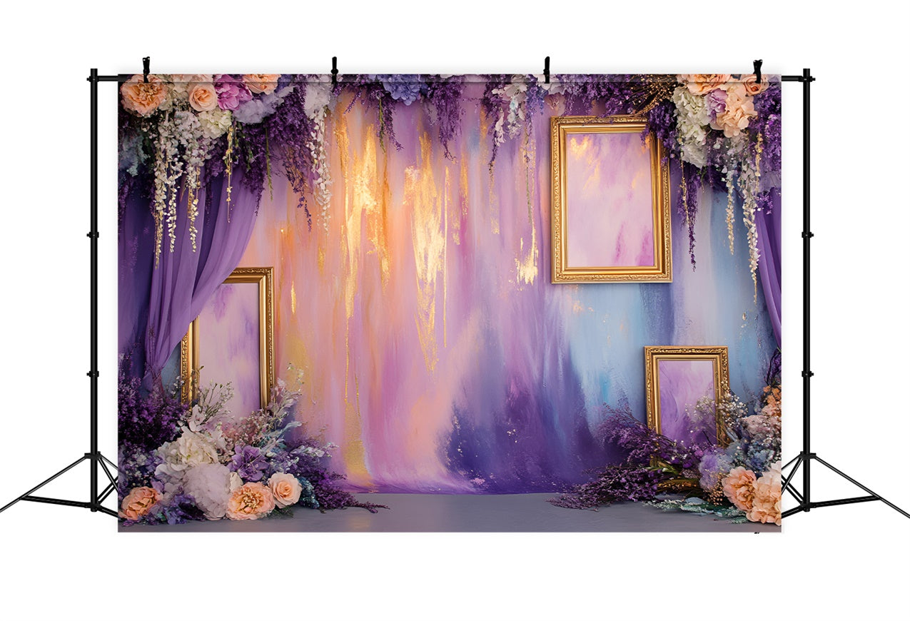 Boudoir-Fotokulissen Blumenarrangements Verträumte Pastellfarben Hintergrund BRP1-482